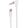 SHIVERPEAKS USB-C Audio Cable, 3.5mm Angled TRS, White, 2m (BS14-06036)