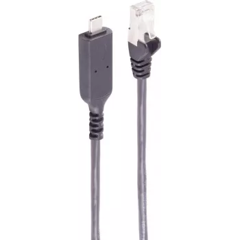SHIVERPEAKS USB-C to Gigabit Ethernet Adapter Cable, 5m, Black (BS13-51055)