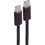 SHIVERPEAKS USB-C to USB-C Charging Cable 2.0 60W, Braided Textile, 1m, Black (BS14-21025)