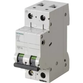 Siemens 5SL4516-6 2-Pole 16 A C-Curve Miniature Circuit Breaker, 230/400 V AC, 6 kA