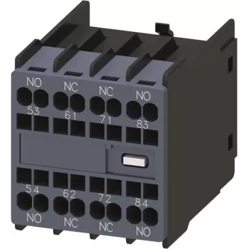 SIEMENS Auxiliary Switch Block 2NO+2NC, Size S00/S0, Screw Terminal, 3RH2911 Series 3RH29112GA22