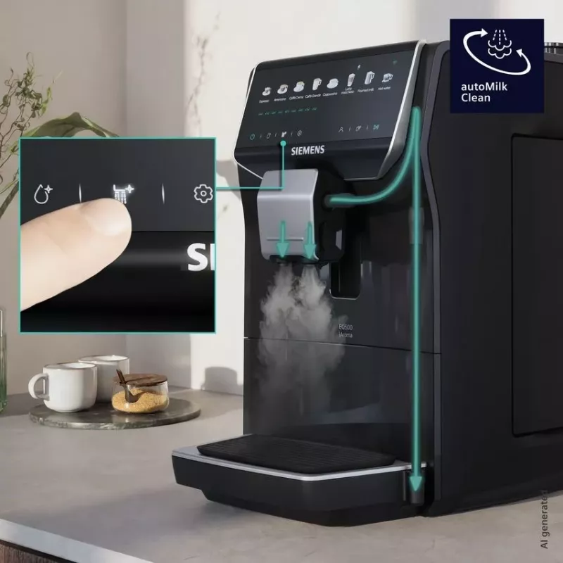 Siemens EQ500 iAroma TP553E07 Fully Automatic Espresso Machine, Piano Black