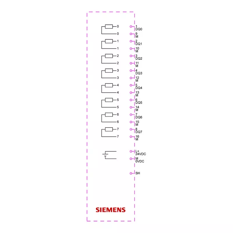 Siemens SIMATIC ET 200SP Digital Output Module DQ 8x24VDC 6ES7132-6BF01-0CA0