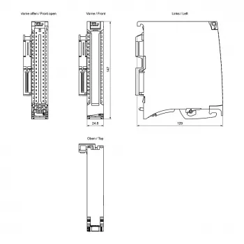 Siemens SIMATIC S7-1500 Digital Input Module DI 16 x 24V DC, Type 3, Diagnostics, Isochronous Mode, IP20