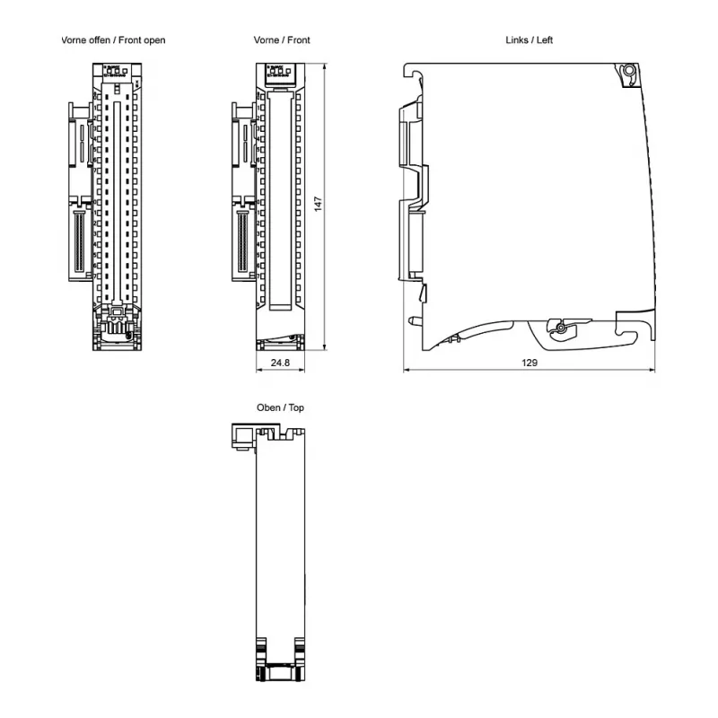 Siemens SIMATIC S7-1500 Digital Input Module DI 16 x 24V DC, Type 3, Diagnostics, Isochronous Mode, IP20