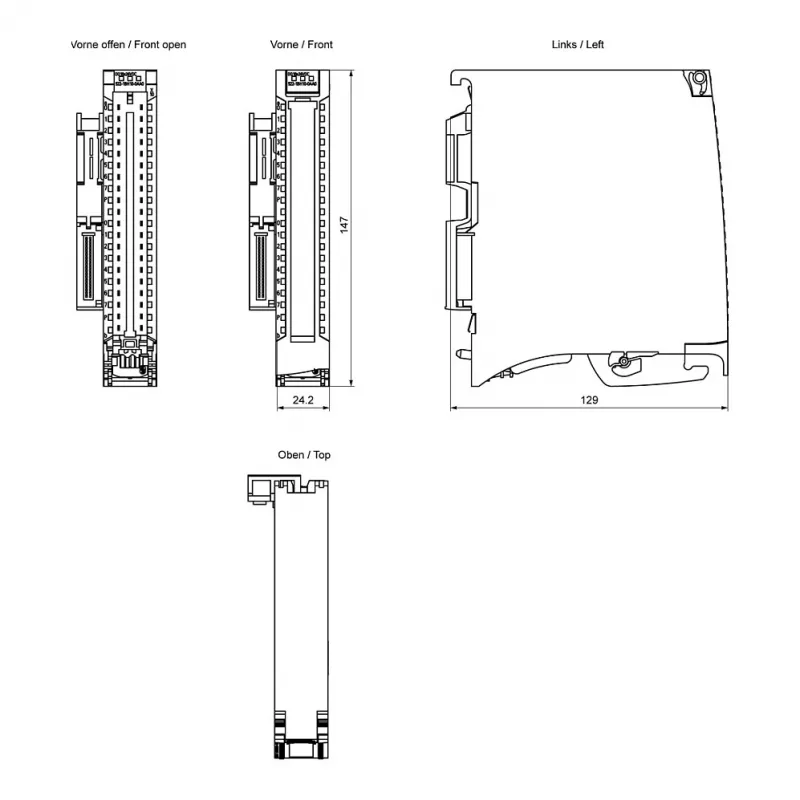 Siemens SIMATIC S7-1500 Digital Output Module DQ 16x24VDC/0.5A (6ES7522-1BH10-0AA0)