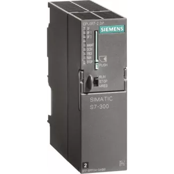 Siemens SIMATIC S7-300 CPU 317-2 DP, 1 MB Work Memory, MPI/DP and PROFIBUS DP Interfaces, 24V DC, DIN Rail Mount 6ES73172AK140AB0