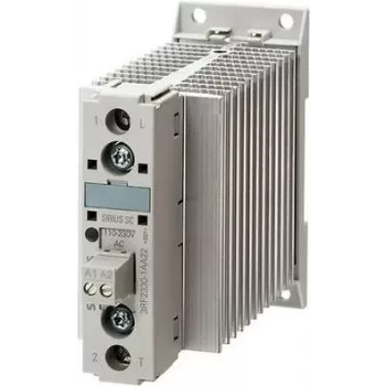 Siemens SIRIUS 3RF23 Solid-State Contactor, 1-Phase, 30 A, 48-460 V AC, 24 V DC Control, Zero-Point Switching, Screw Terminals, DIN Rail 3RF2330-1AA04