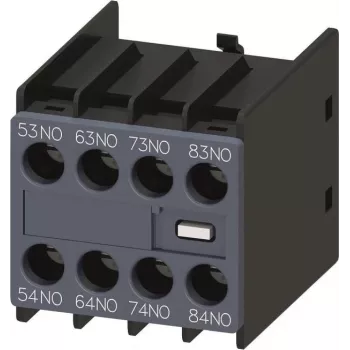 Siemens SIRIUS 3RH2 Auxiliary Switch Block, 4 NO Contacts, Front Mounting, Screw Terminals, 3RH2911-1GA40