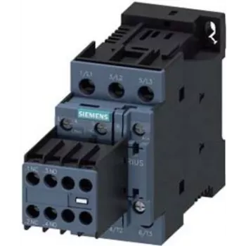 SIEMENS SIRIUS 3RT2026-1BB44 Contactor, 3-pole, 25 A, 11 kW, 24 V DC coil, screw terminals
