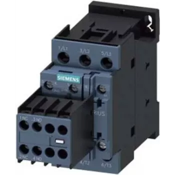 SIEMENS SIRIUS 3RT2028-1AP04 Contactor, 3-Pole, 38 A, 230 V AC Coil, 18.5 kW