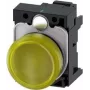 Siemens SIRIUS ACT 3SU1102-6AA30-3AA0 Yellow LED Indicator Light, 24V AC/DC, 22mm