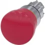 Siemens SIRIUS ACT Emergency Stop Pushbutton, Mushroom Head, Pull-to-Release, Metal Front Ring, Red, 22mm Mount, 3SU1050-1HA20-0AA0