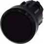 Siemens SIRIUS ACT Flat Pushbutton Actuator, Black, Plastic Front Ring, 22mm, 3SU1000-0AA10-0AA0