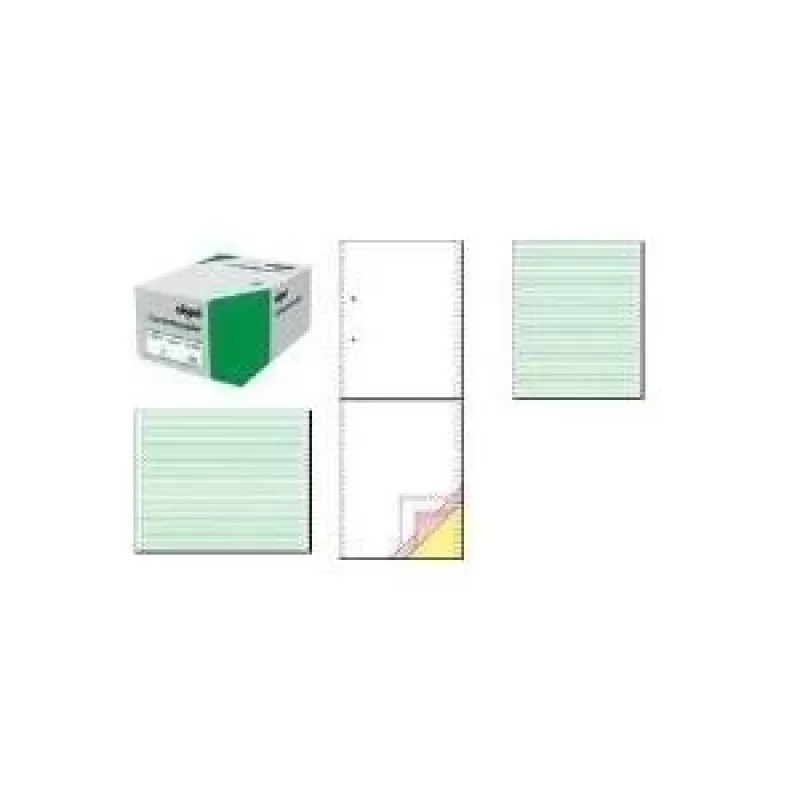 SIGEL 91300 Continuous Computer Paper, A4 3-Part Carbonless, 240 Forms, 60/53/57 gsm, Blank, 12 inch Width