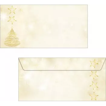 SIGEL DU083 Graceful Christmas DIN Long Envelopes, Gummed, 90 g/m², 50 Pieces