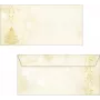SIGEL DU083 Graceful Christmas DIN Long Envelope, Gummed, 90 g/m² Special Paper, for Inkjet/Laser/Copier, White with Festive Design, 25 Envelopes