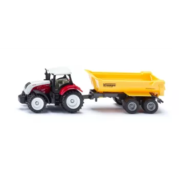 SIKU Blister Steyr with Krampe Tipper Trailer