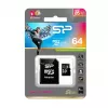 Silicon Power 64GB microSDXC UHS-I Class 10 U1 V10 Memory Card