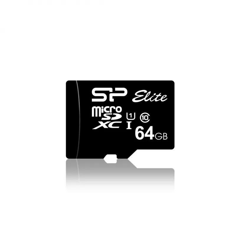 Silicon Power 64GB microSDXC UHS-I Class 10 U1 V10 Memory Card