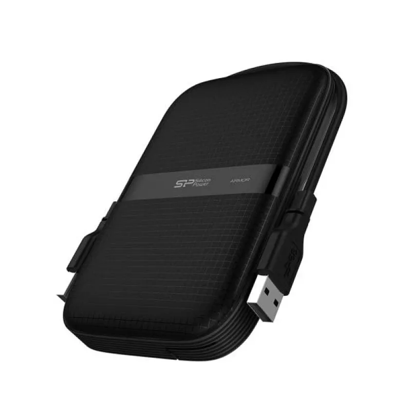 Silicon Power Armor A60 4TB Portable External Hard Drive Black (USB 3.2 Gen 1)