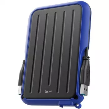 Silicon Power Armor A66 1TB External Hard Drive USB 3.2 Gen 1, Rugged, IPX4 Splash-Proof, Black with Red Accents