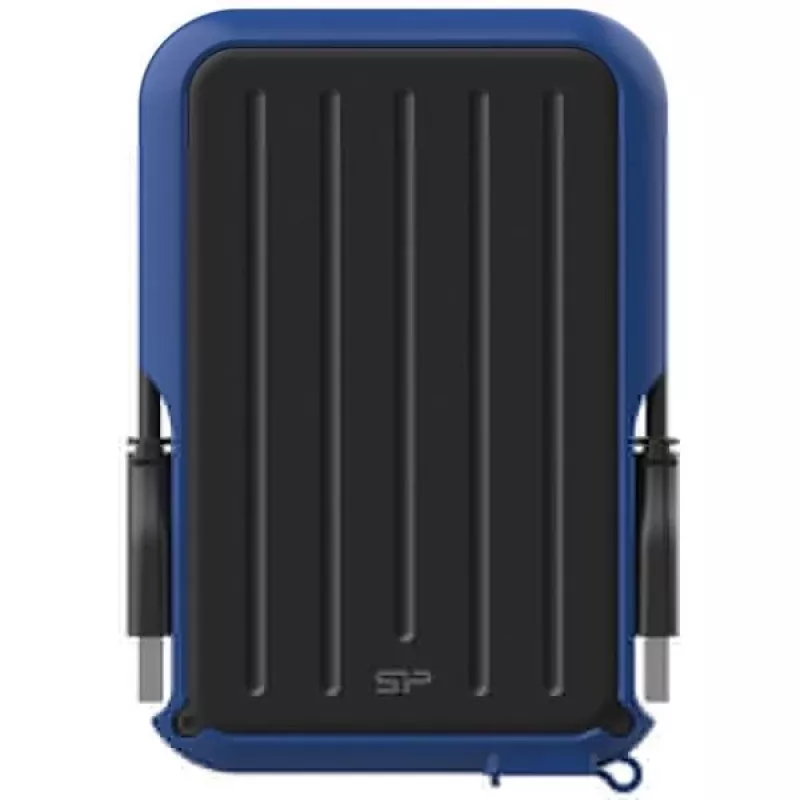 Silicon Power Armor A66 1TB External Hard Drive USB 3.2 Gen 1, Rugged, IPX4 Splash-Proof, Black with Red Accents
