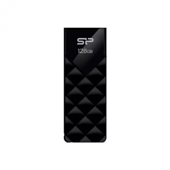 Silicon Power Blaze B03 32GB USB 3.2 Gen 1 Flash Drive, Retractable, Black