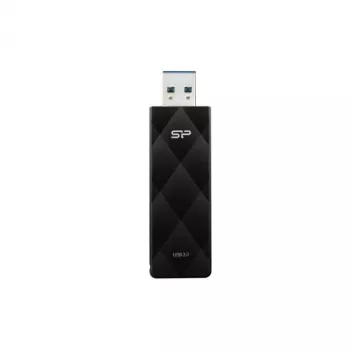 Silicon Power Blaze B20 16GB USB 3.2 Gen 1 Flash Drive, Retractable Connector, Black