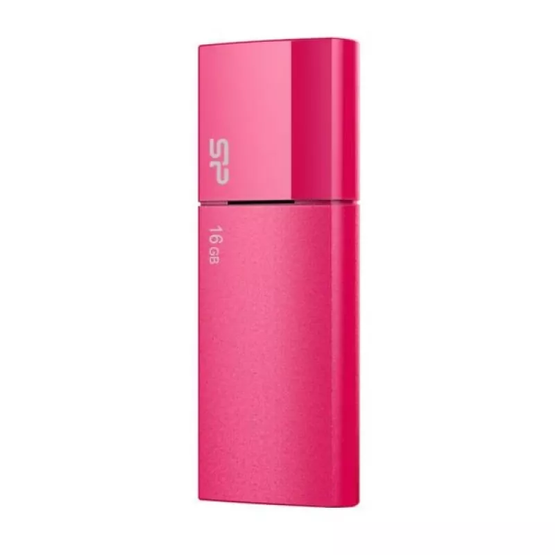 Silicon Power SP016GBUF2U05V1H 16GB USB 2.0 Flash Drive, Retractable USB-A, Navy Blue