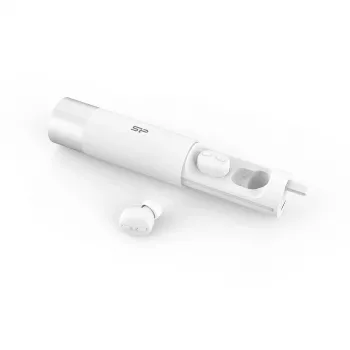 Silicon Power SP5MWASYBP81BT0W 10000mAh Power Bank with Built-in USB-C Cable - White