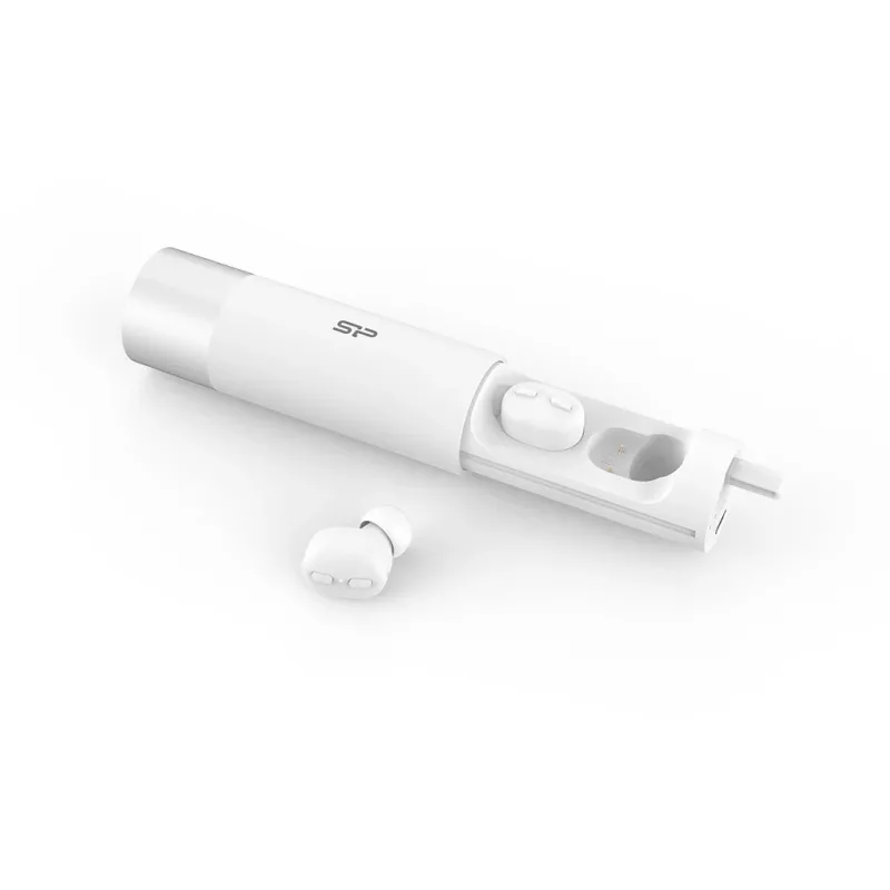 Silicon Power SP5MWASYBP81BT0W 10000mAh Power Bank with Built-in USB-C Cable - White