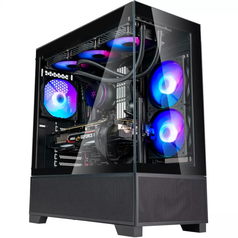 SilverStone Lucid 05 Black 270° Panoramic Glass Design Mid-Tower Case