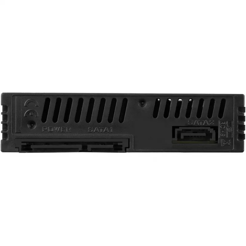 SilverStone SST-FS202B-V2 2-Bay 3.5 inch SATA Hot-Swap Cage for 5.25 inch Bay - Black
