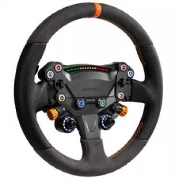 Simagic Zeus Sport Steering Wheel - 300mm Suede Leather Rim, CNC Aluminum, RGB Buttons, Dual Carbon Fiber Magnetic Shifters, Wireless, 50mm QR