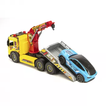 SIMBA-DICKIE Giant Tow Truck with Lights, Sounds, Movable Crane & Winch – Toy Rescue Vehicle for Kids 3+