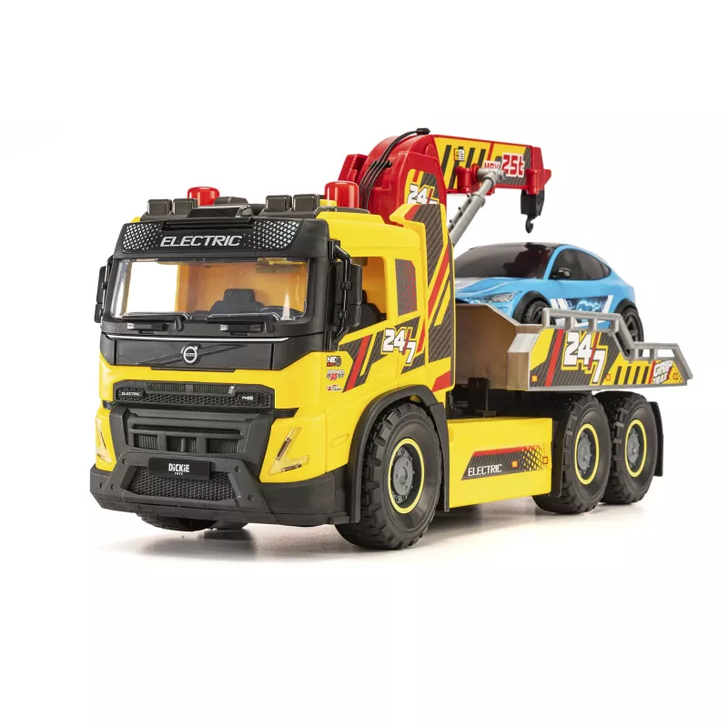 SIMBA-DICKIE Giant Tow Truck with Lights, Sounds, Movable Crane & Winch – Toy Rescue Vehicle for Kids 3+
