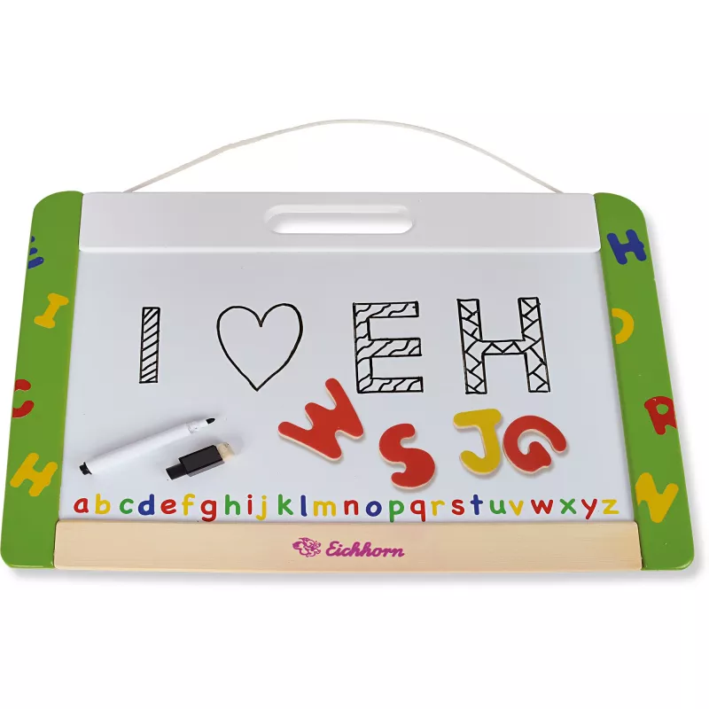 SIMBA-DICKIE MAULstandard Magnetic Whiteboard 60 x 40 cm, Silver Aluminum Frame, Wall-Mountable, Dry-Erase, with Pen Tray