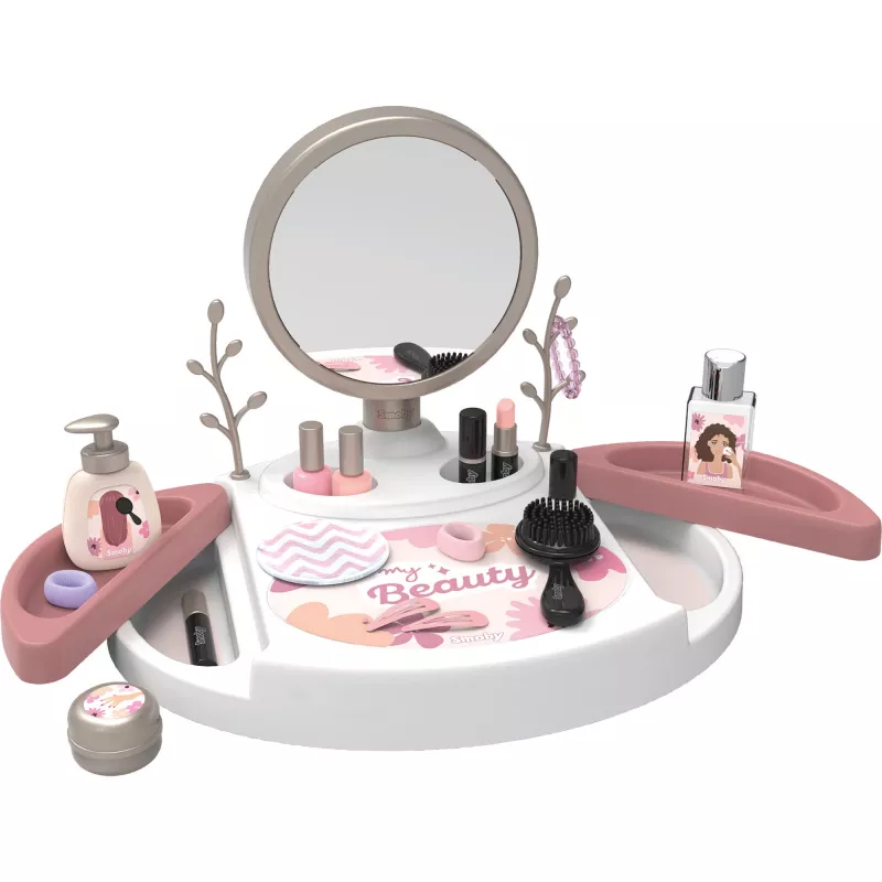SIMBA-DICKIE My Beauty Studio Interactive Pretend Play Vanity with Light-Up Mirror, 10 Accessories, Melodies & Phrases for Kids Ages 3-6
