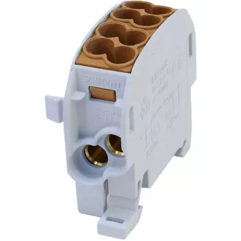 SIMET SCB 25 Al/Cu 80A 1-Pole Branch Distribution Block Brown 81501015