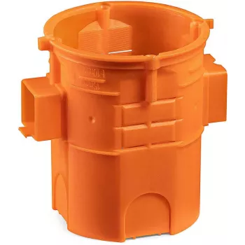 SIMET S60GF Surface-Mounted Junction Box, Connectable, Extra-Deep, 60mm, Orange
