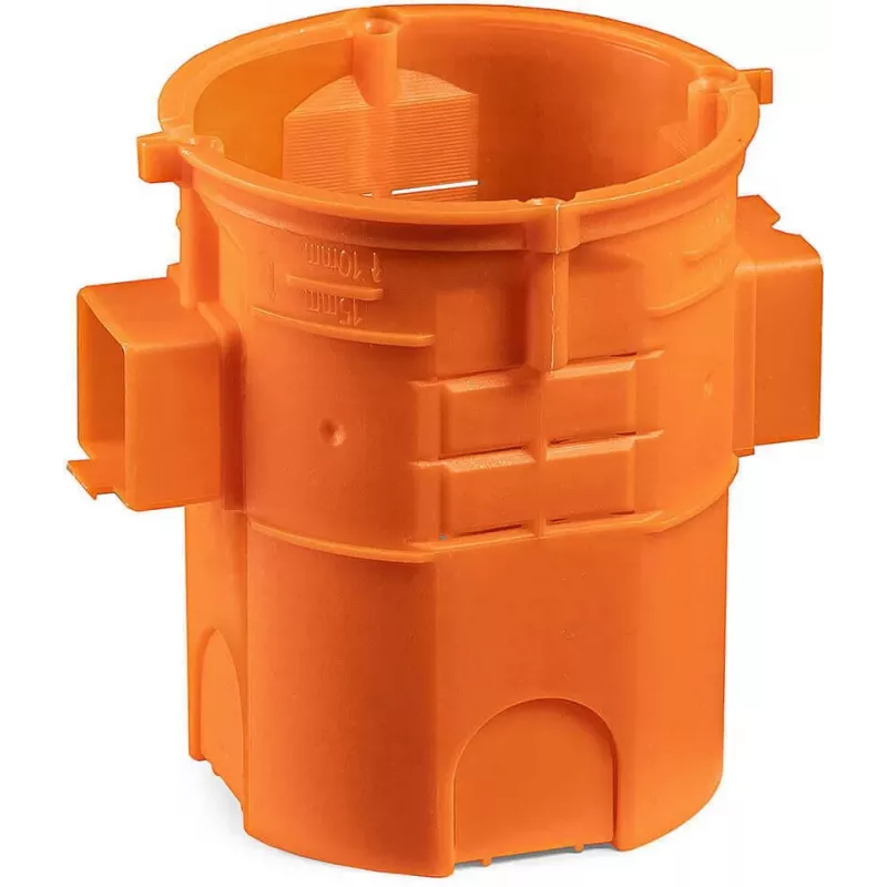 SIMET S60GF Surface-Mounted Junction Box, Connectable, Extra-Deep, 60mm, Orange