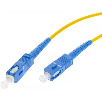 1m Single-Mode SC/UPC to SC/UPC Simplex Fiber Optic Patch Cable, LSZH, Yellow
