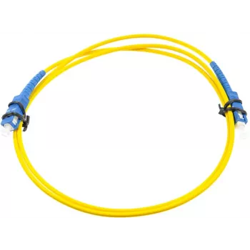 1m Single-Mode SC/UPC to SC/UPC Simplex Fiber Optic Patch Cable, LSZH, Yellow