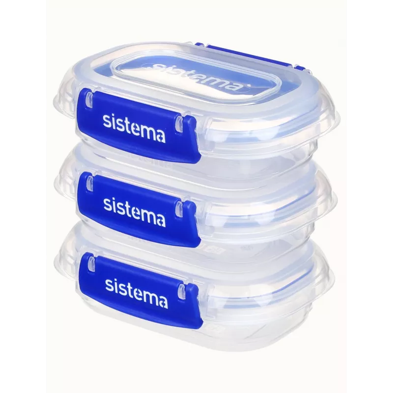 Sistema Plastics 881523 Rectangular Container 0.18L Transparent 88mm