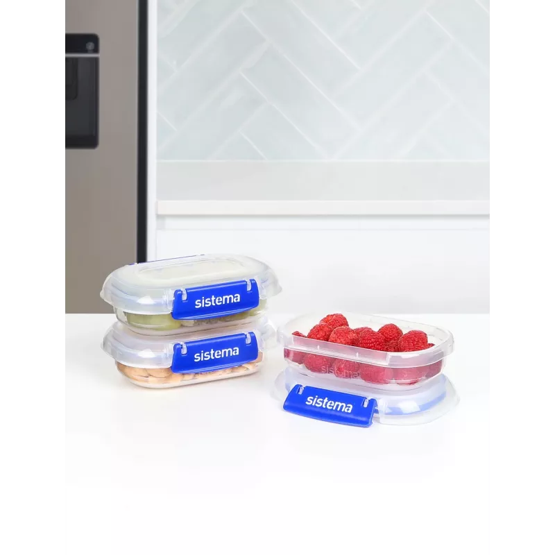Sistema Plastics 881523 Rectangular Container 0.18L Transparent 88mm