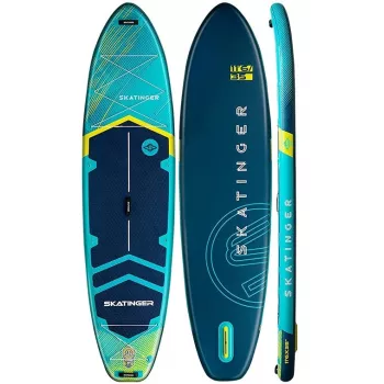SKATINGER Prana Light Blue Inflatable SUP Board 350x89x15 Yoga