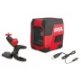 SKIL Cross Line Laser 1910AA Red Beam Self-Leveling Line Level with 2 AA Batteries, IP54
