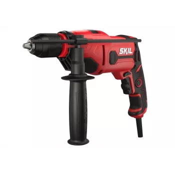 SKIL Impact Drill 6725AA 710W Corded Hammer Drill with Keyless Chuck, Variable Speed, Forward/Reverse, Auxiliary Handle and Depth Stop