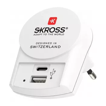 SKROSS Pro+ USB AC30PD World Travel Adapter with 30W USB-C PD and USB-A